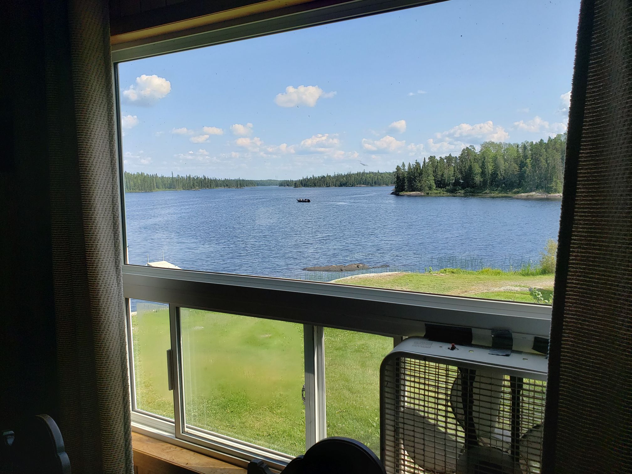 Fisher Cabin-Living room view-Trappers Point Camp-Savant Lake-Ontario