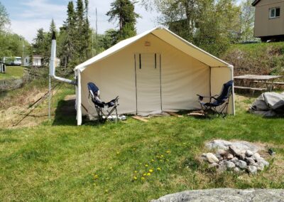 Wall Tent Rental-Trappers Point Camp-Sturgeon Lake-Savant Lake-Ontario